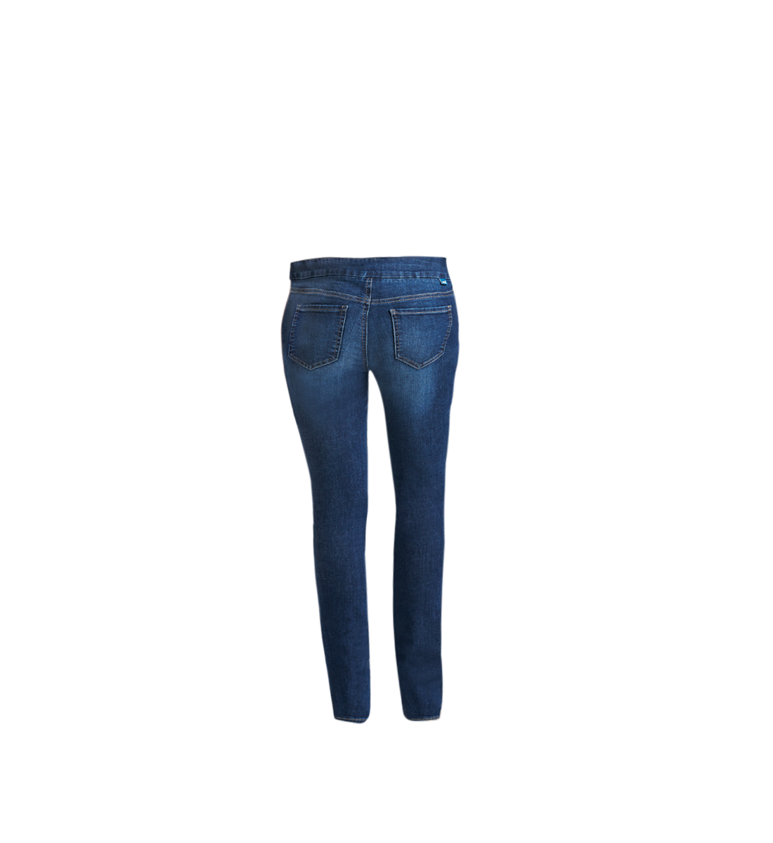 Peri Mid Rise Straight Leg Pull-On Jeans Anchor Blue