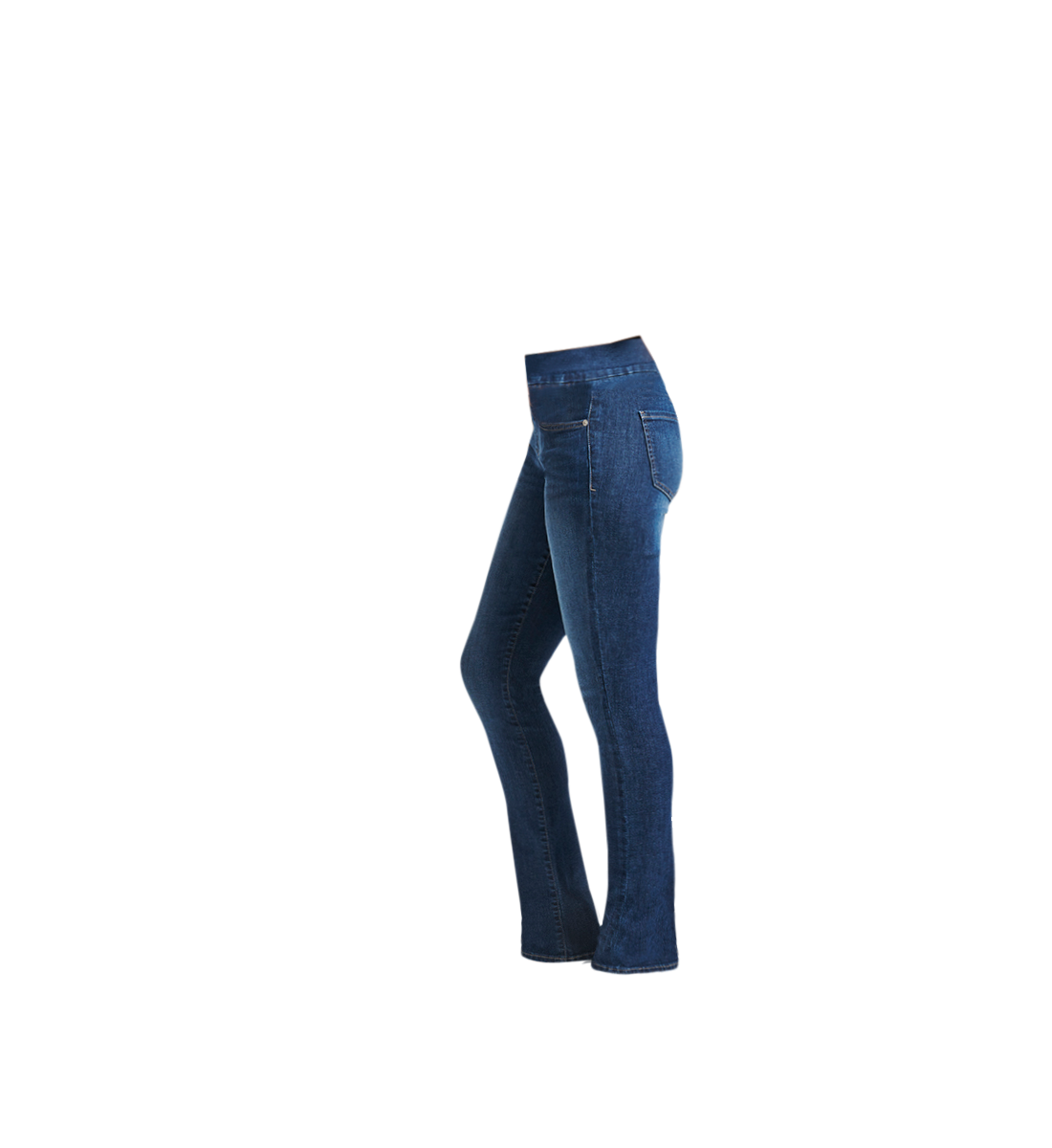 Peri Mid Rise Straight Leg Pull-On Jeans Anchor Blue