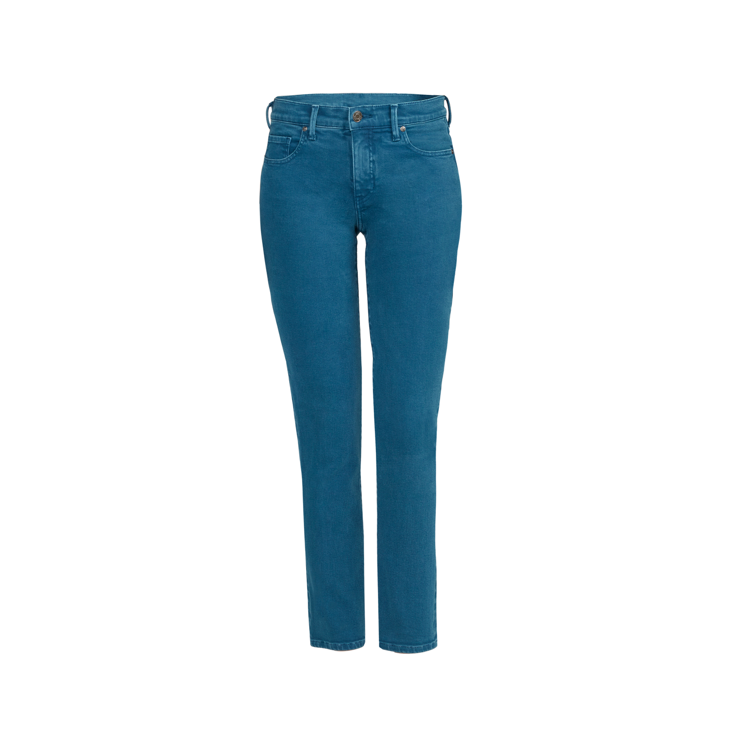 Cassie Mid Rise Slim Straight Leg Pants Moroccan Blue