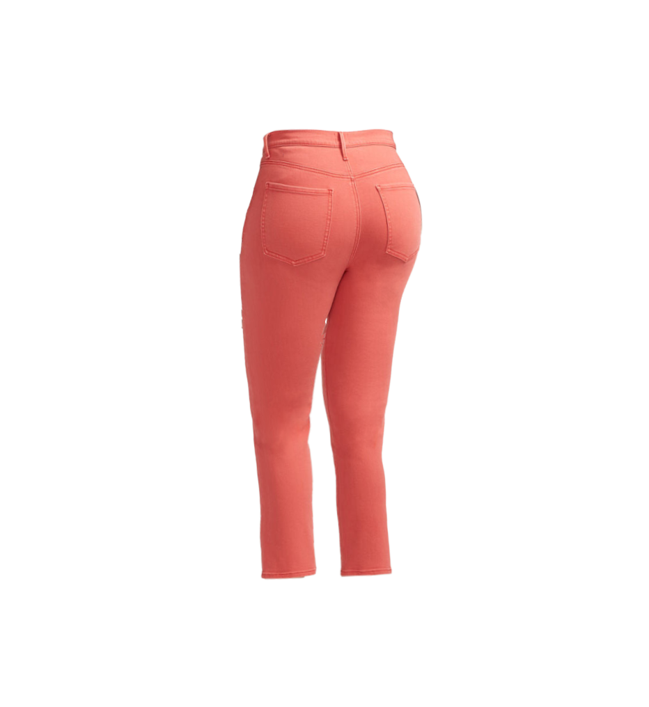 Cassie Mid Rise Cropped Pants Salsa