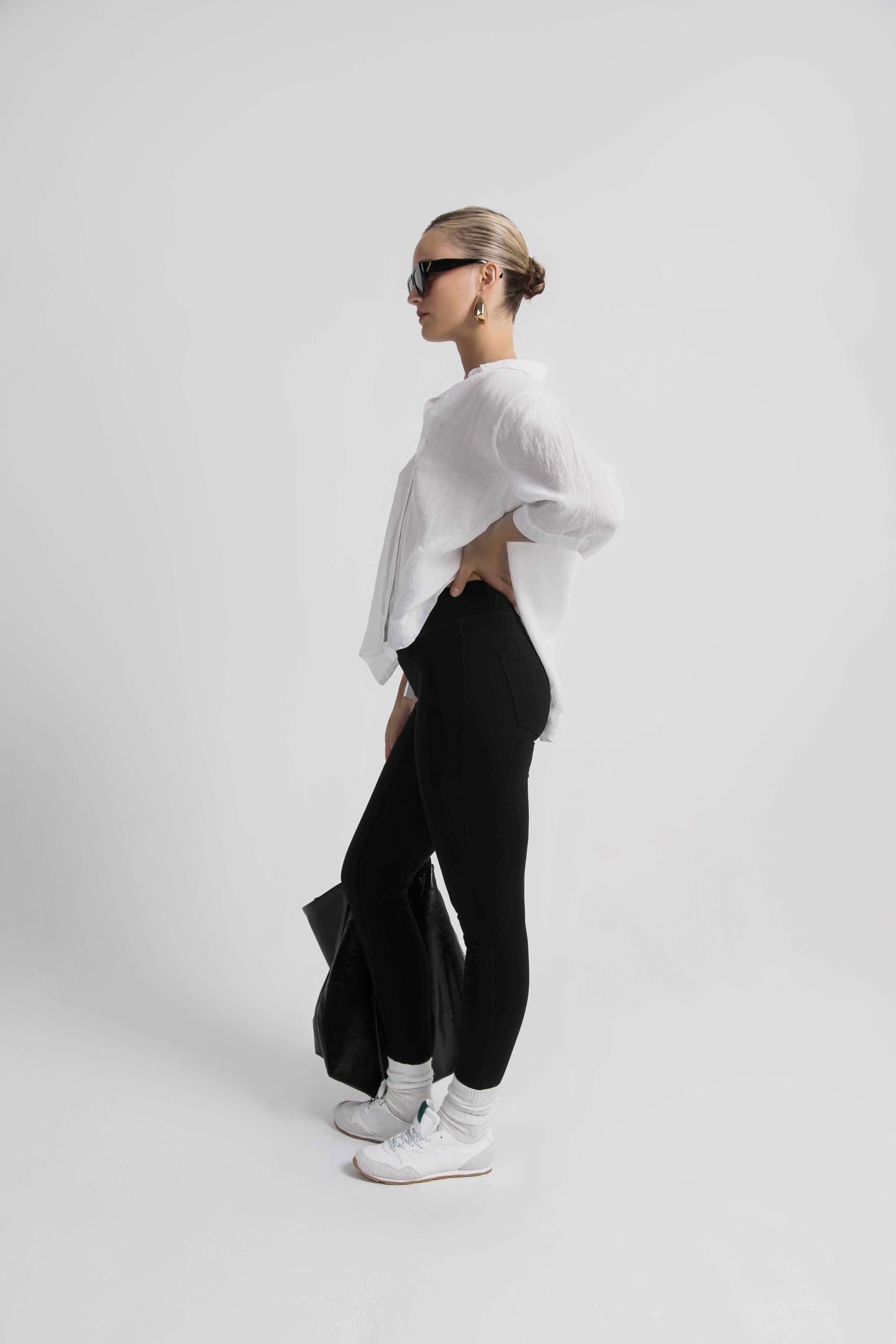 Ricki Mid Rise Legging Ponte Pants Navy