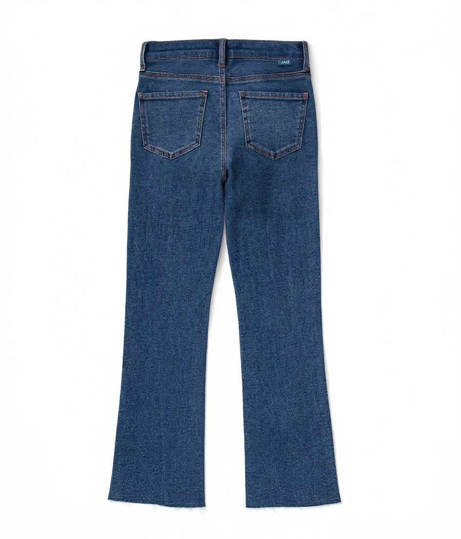Kait Mid Rise Kick Flare Leg Jeans Parisian Blue