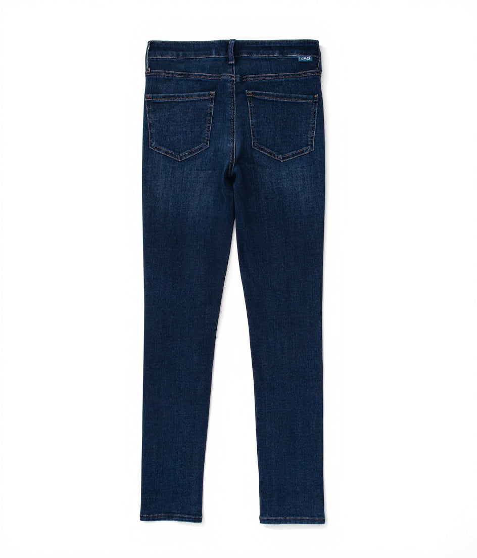 Cassie Mid Rise Slim Straight Leg Jeans Brisk Blue