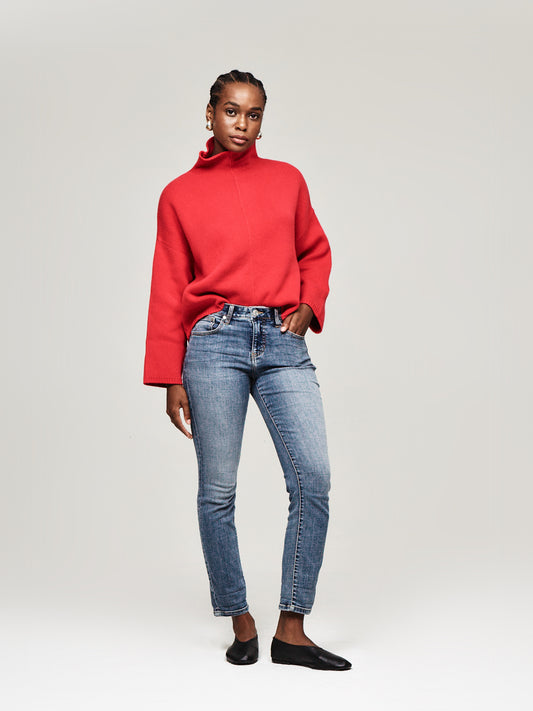 Carter Mid Rise Girlfriend Jeans Mid Vintage