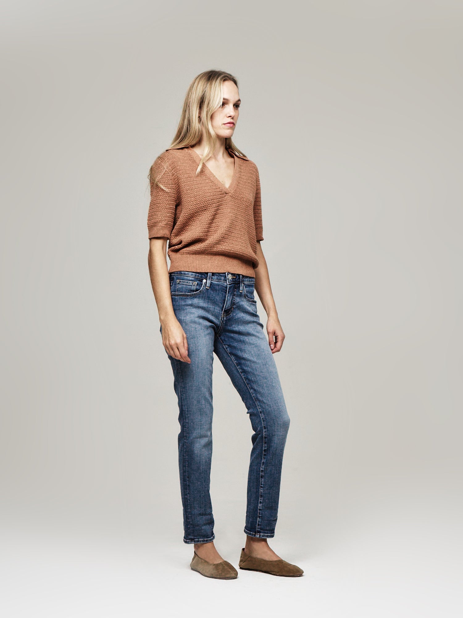Carter Mid Rise Girlfriend Jeans Mid Vintage