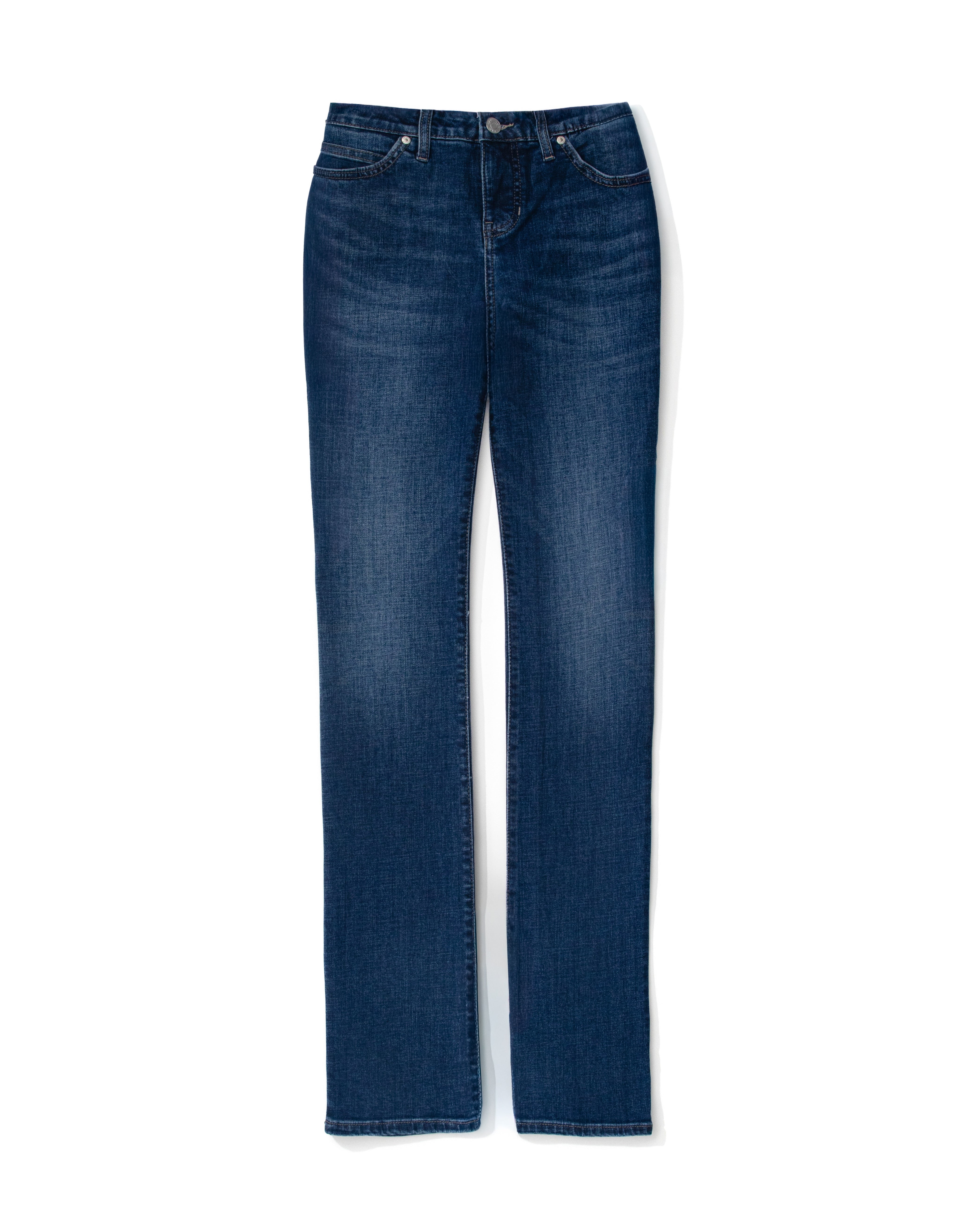 Ruby Mid Rise Straight Leg Jeans Thorne Blue