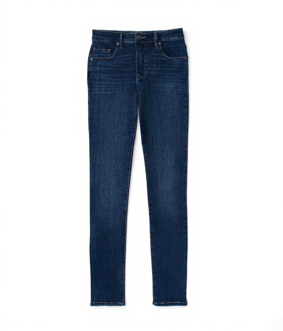 Cassie Mid Rise Slim Straight Leg Jeans Brisk Blue