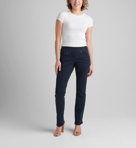 Peri Mid Rise Straight Leg Pull-On Jeans