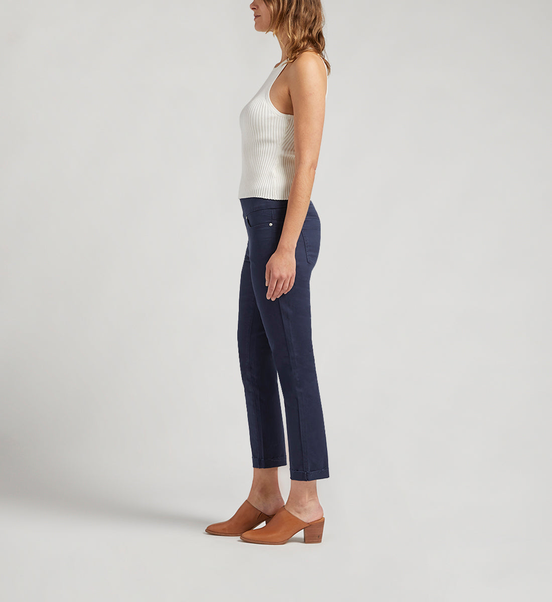 Amelia Mid Rise Slim Ankle Pants