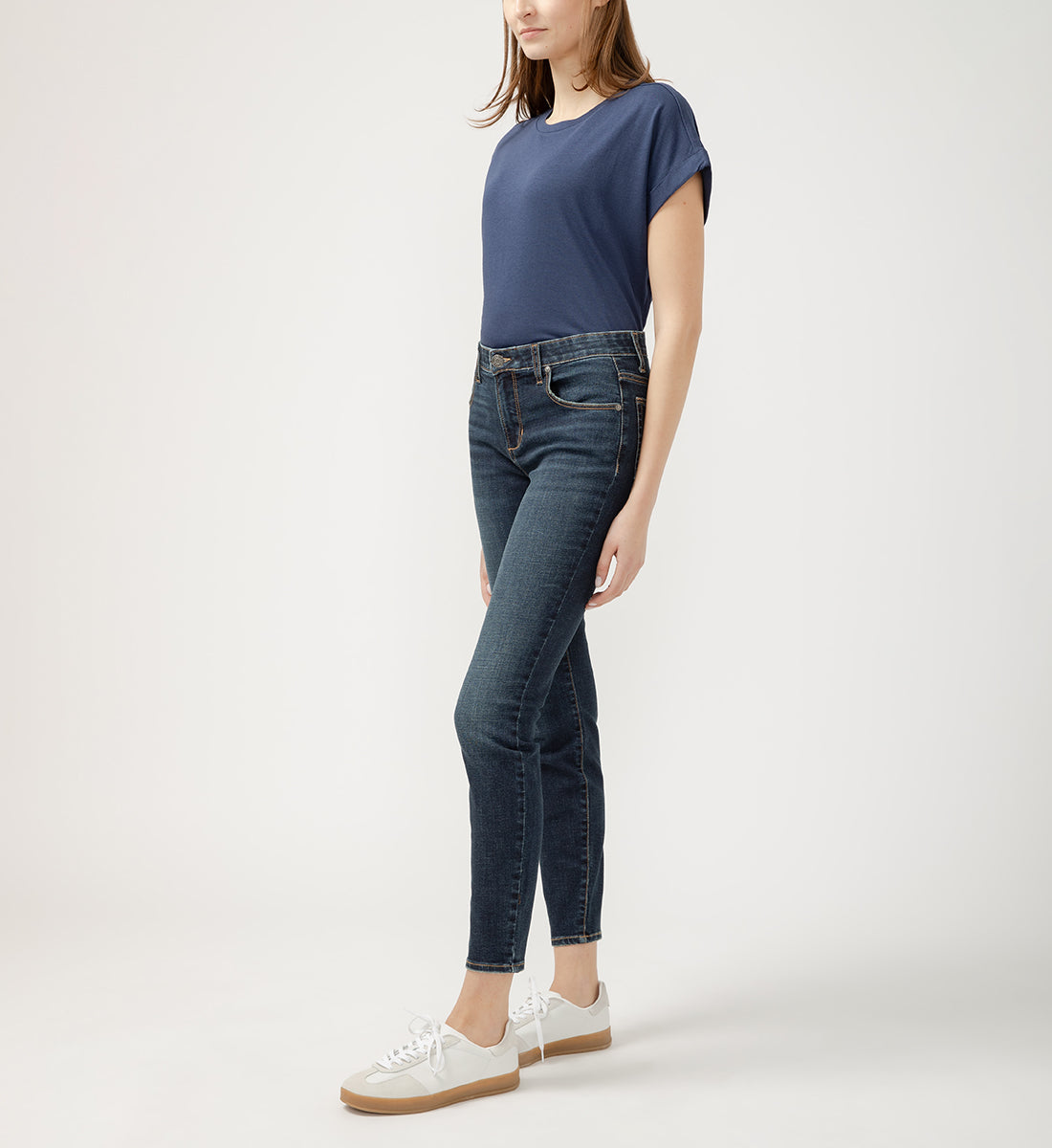 Cecilia Mid Rise Skinny Pants Brisk Blue