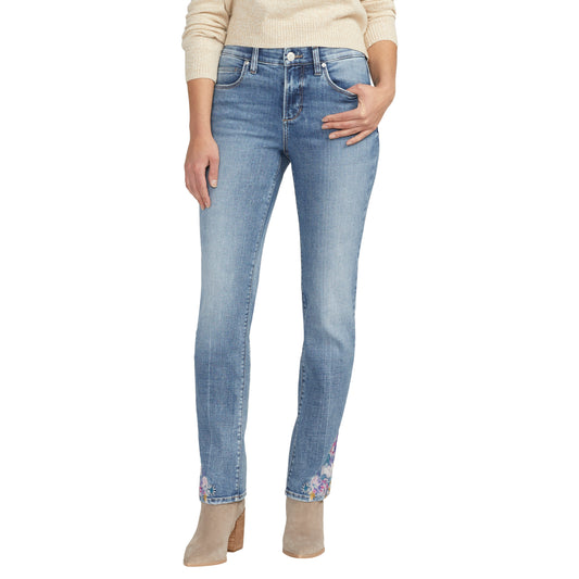 Ruby Straight-Leg Embroidered Jeans