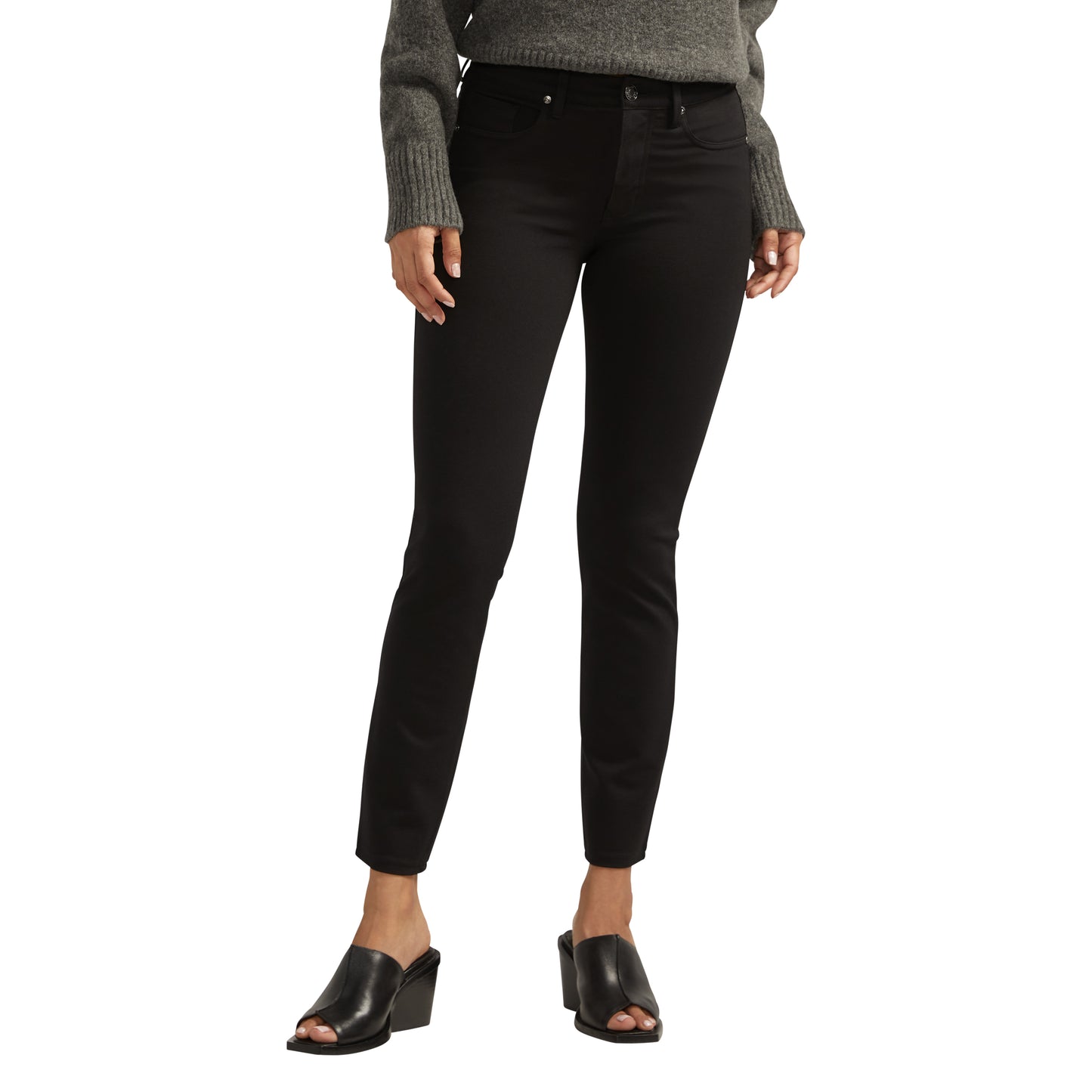 Cassie Mid Rise Slim Straight Leg Ponte Pants