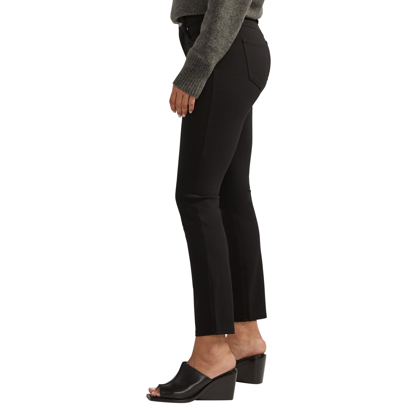 Cassie Mid Rise Slim Straight Leg Ponte Pants