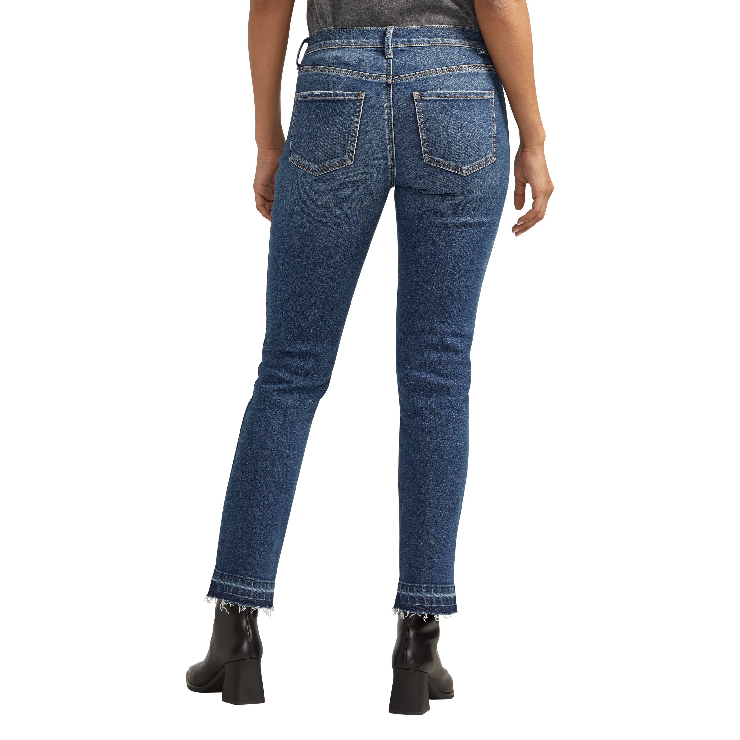 Charcoal cropped back jeans