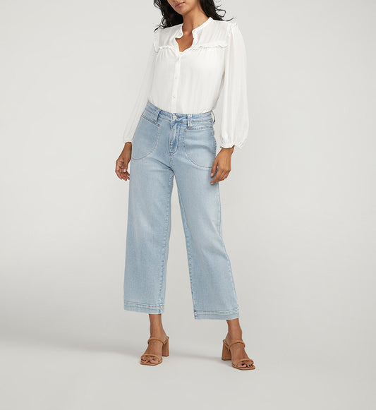 Sophia High Rise Wide Leg Cropped Jeans