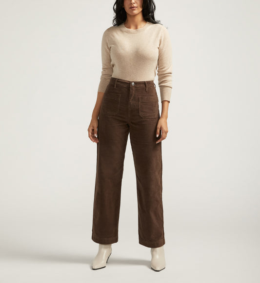 Sophia Mid Rise Wide Leg Pants