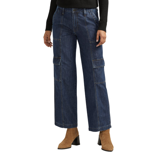 High Rise Wide Leg Cargo Jeans