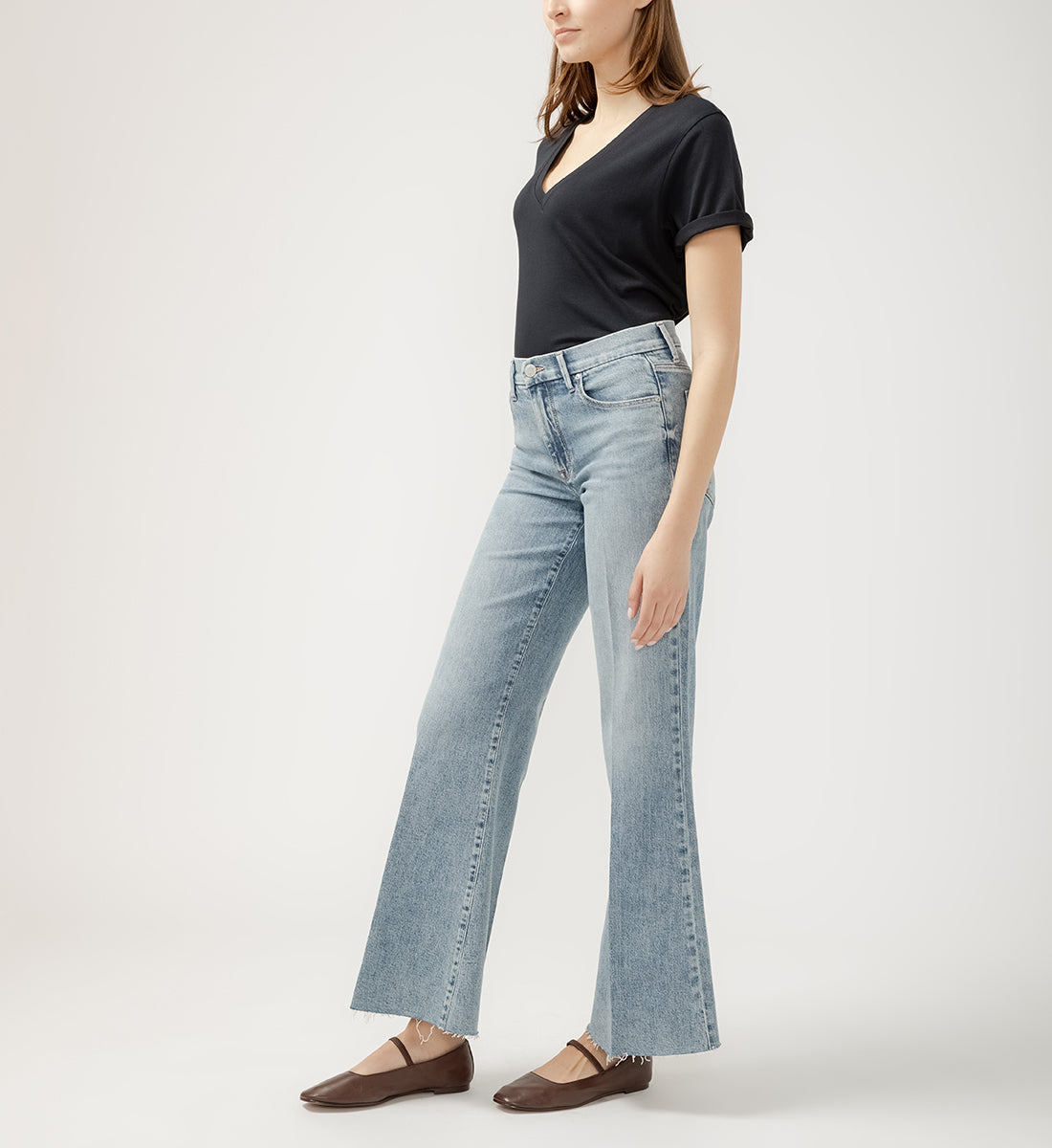 70s High Rise Wide Leg Jeans