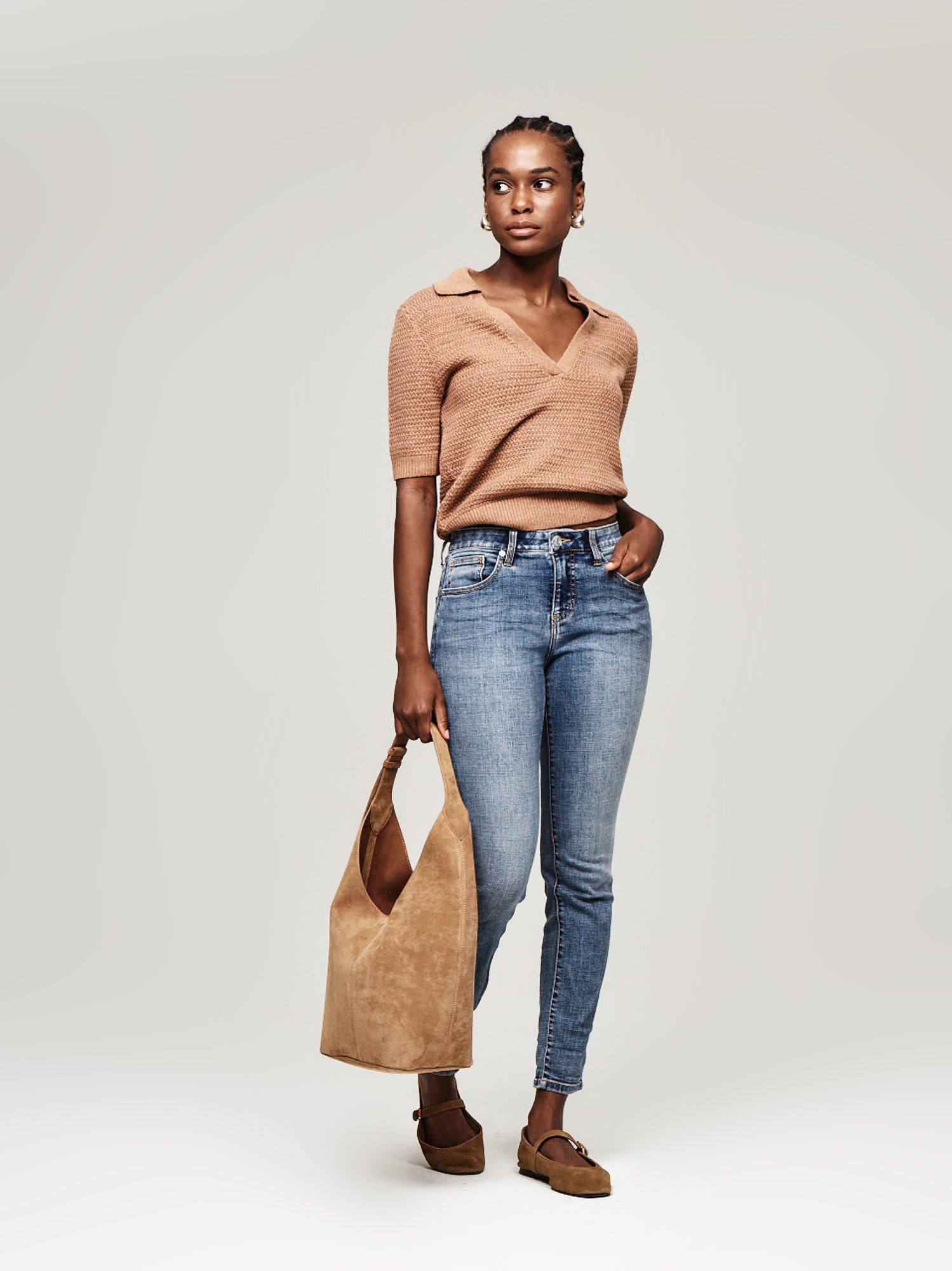 Carter Mid Rise Girlfriend Jeans Mid Vintage