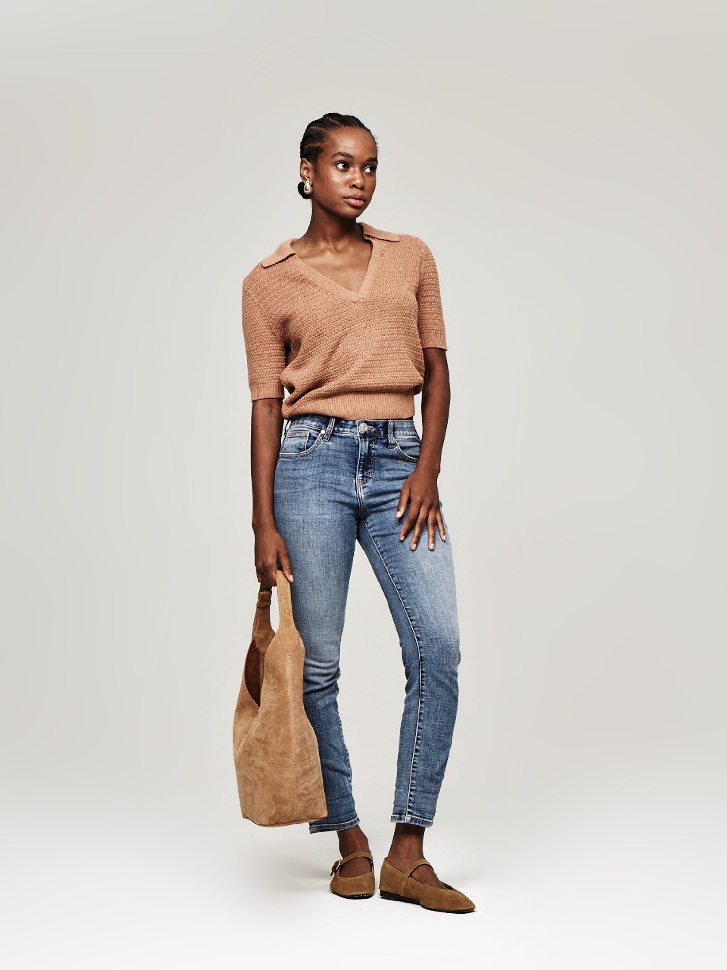Carter Mid Rise Girlfriend Jeans Mid Vintage