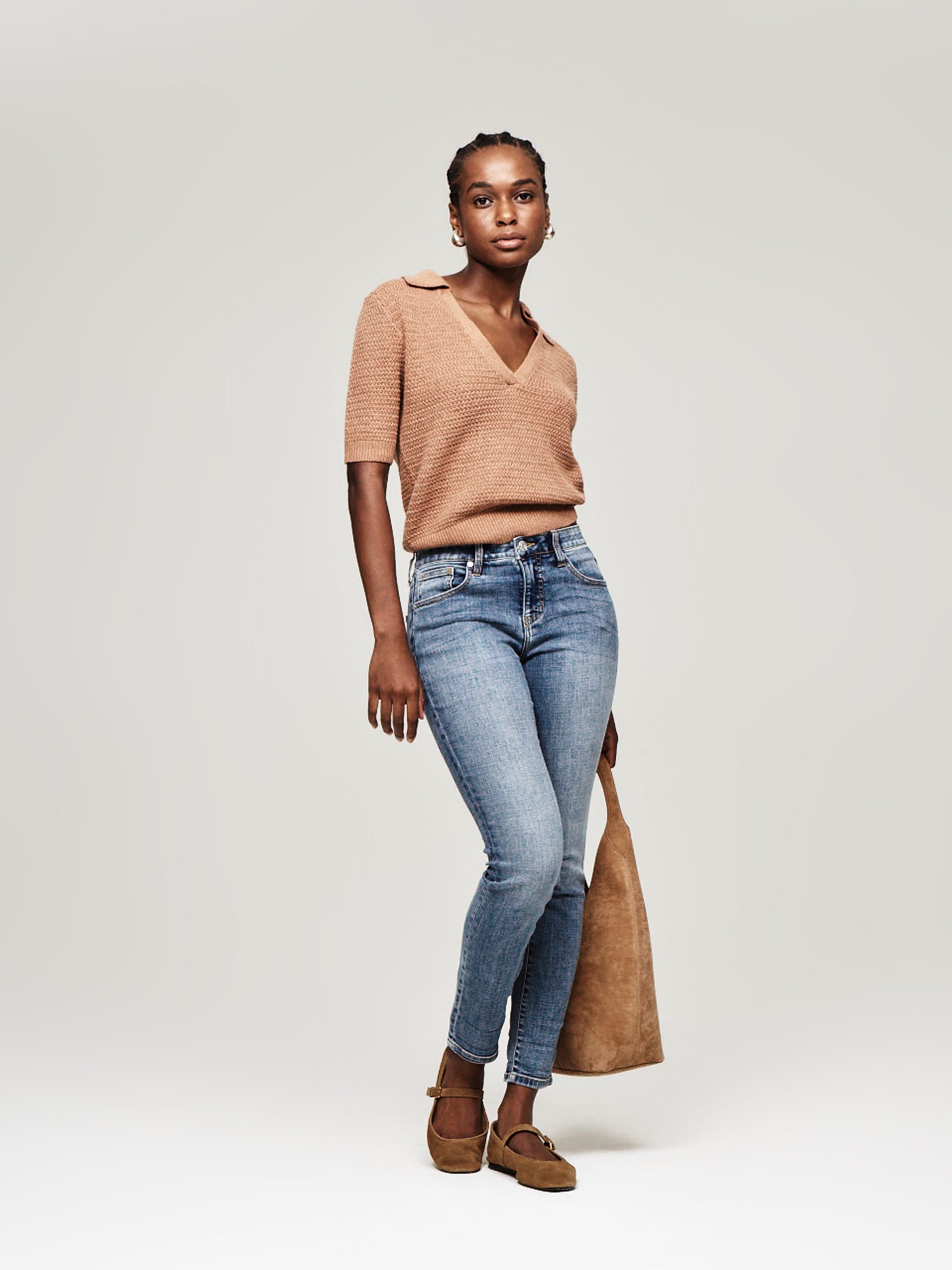 Carter Mid Rise Girlfriend Jeans Mid Vintage