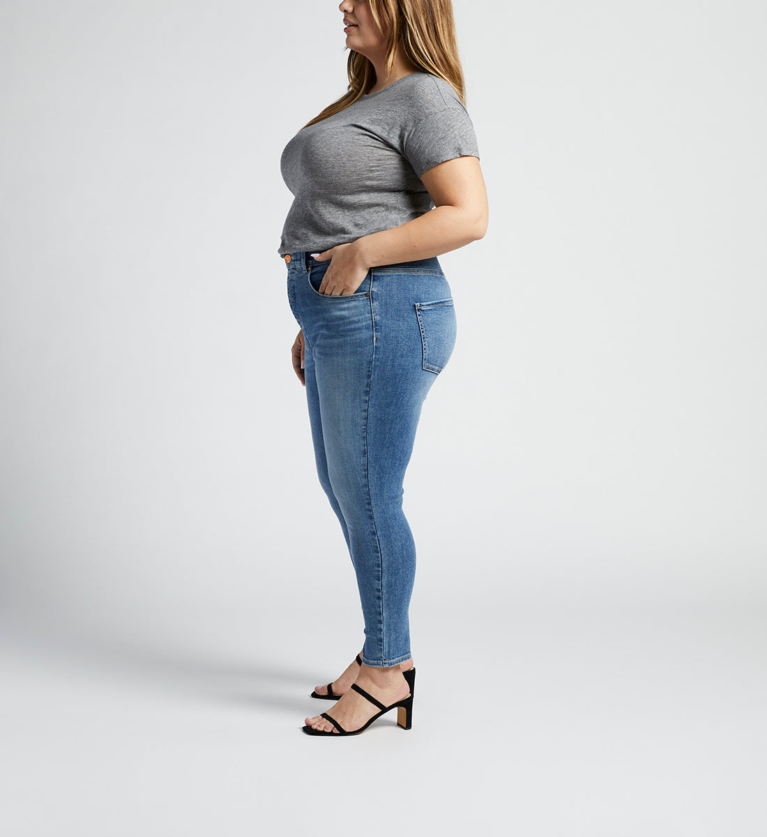 Valentina High Rise Skinny Crop Pull-On Jeans Plus Size