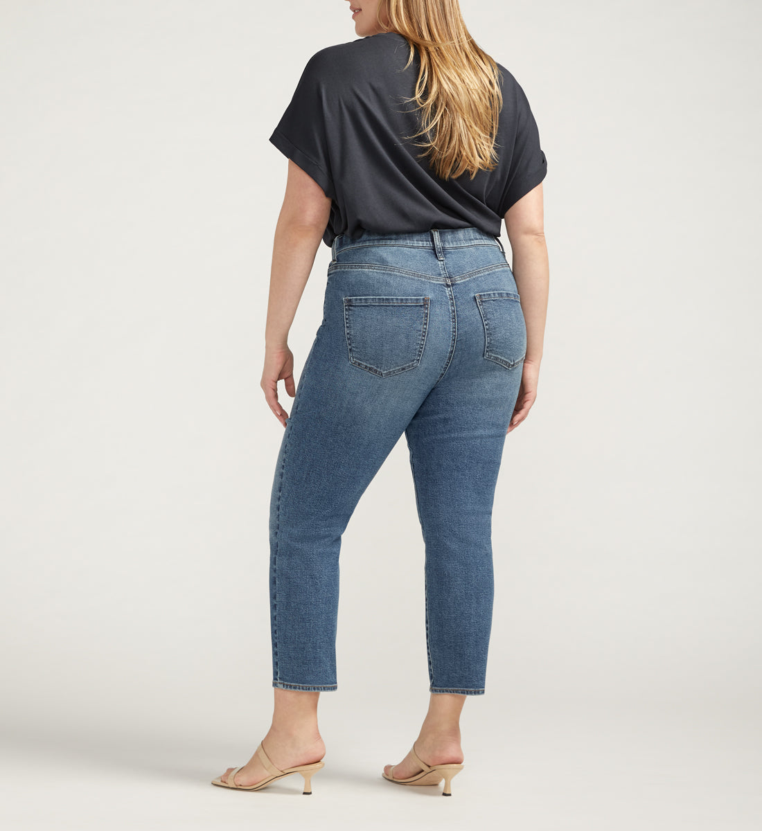 Valentina High Rise Straight Leg Cropped Jeans Plus Size