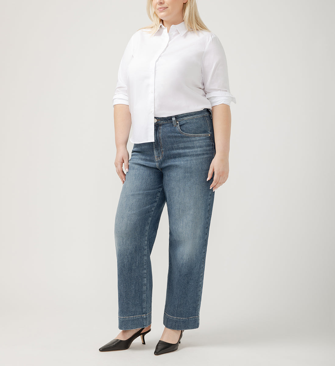 Sophia High Rise Wide Leg Jeans Plus Size