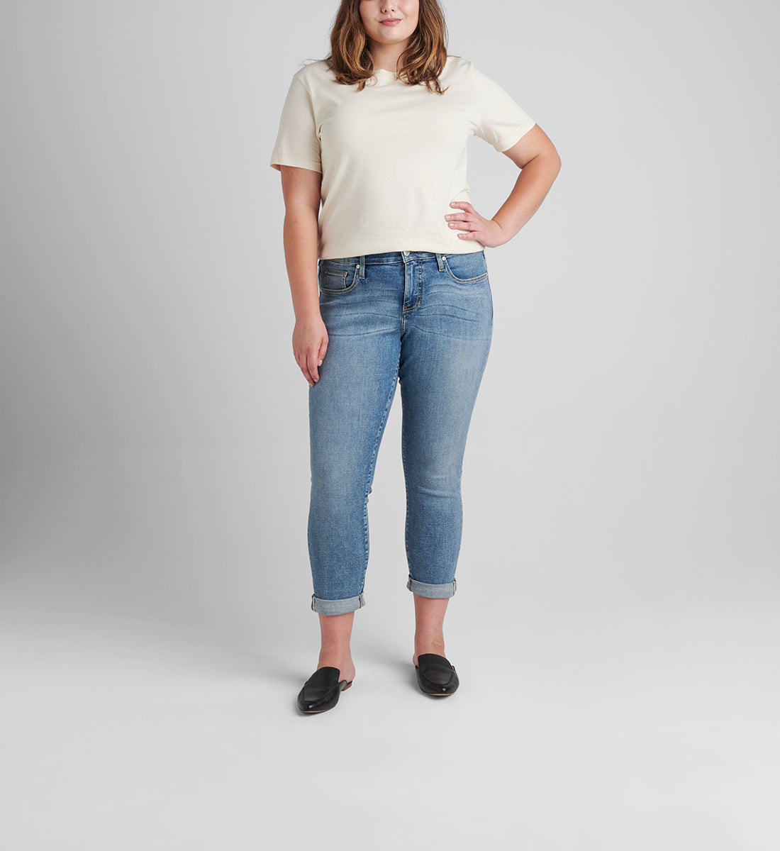 Carter Mid Rise Girlfriend Jeans Plus Size