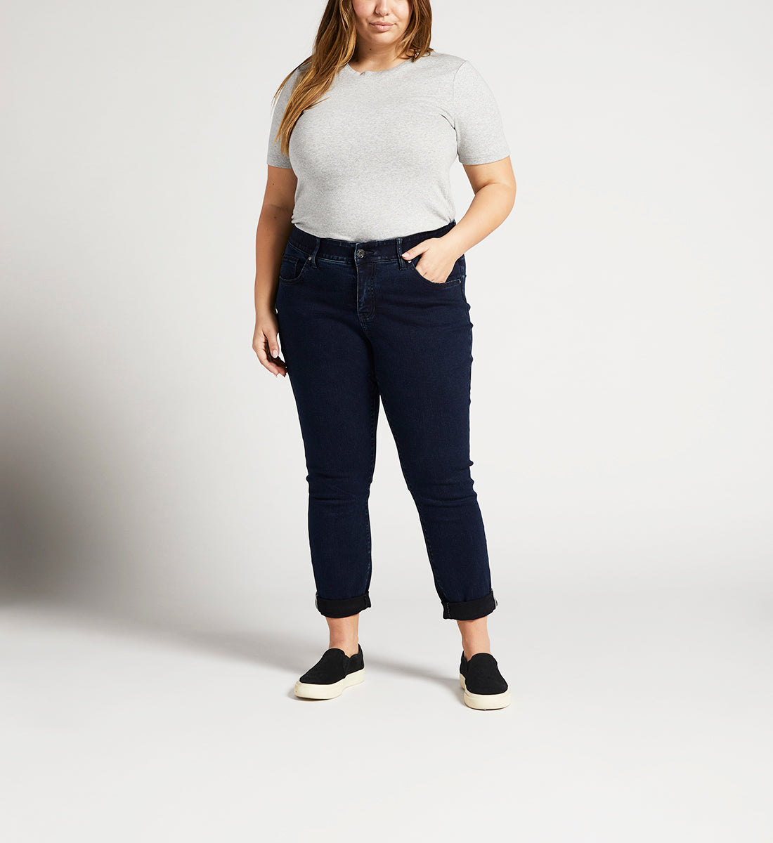 Carter Mid Rise Girlfriend Jeans Plus Size