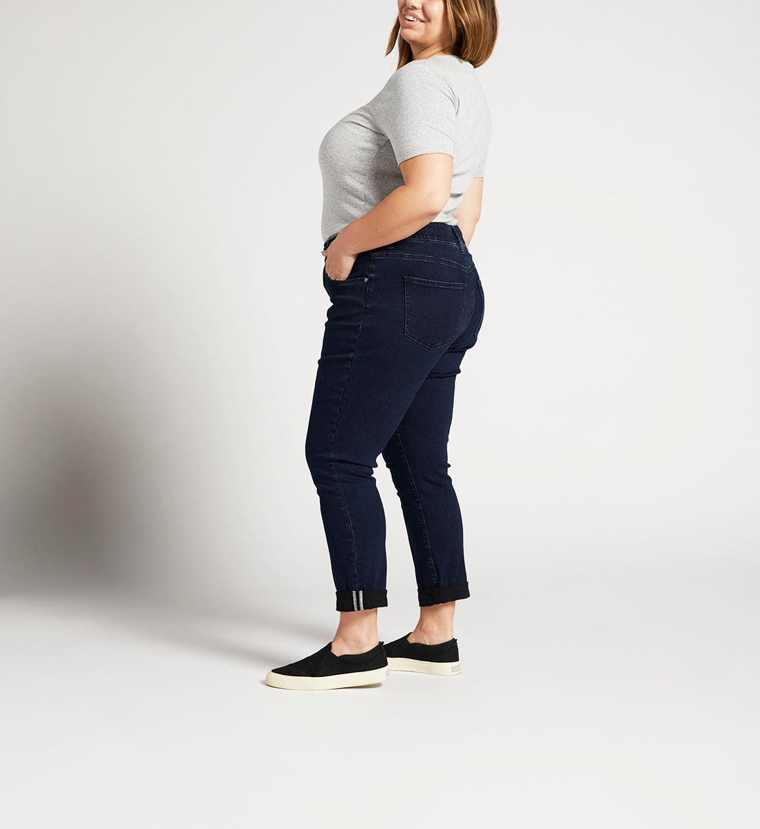 Carter Mid Rise Girlfriend Jeans Plus Size