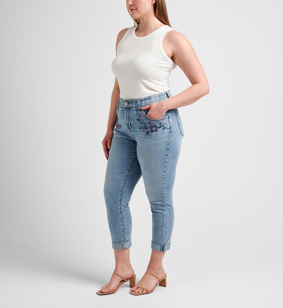 Carter Mid Rise Girlfriend Jeans Plus Size