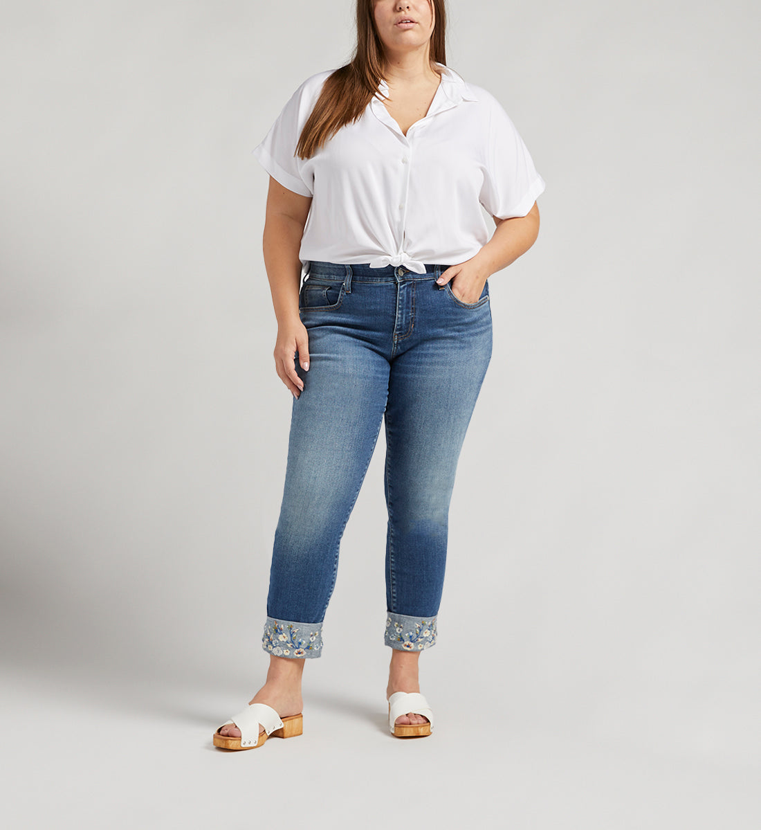 Carter Mid Rise Girlfriend Jeans Plus Size