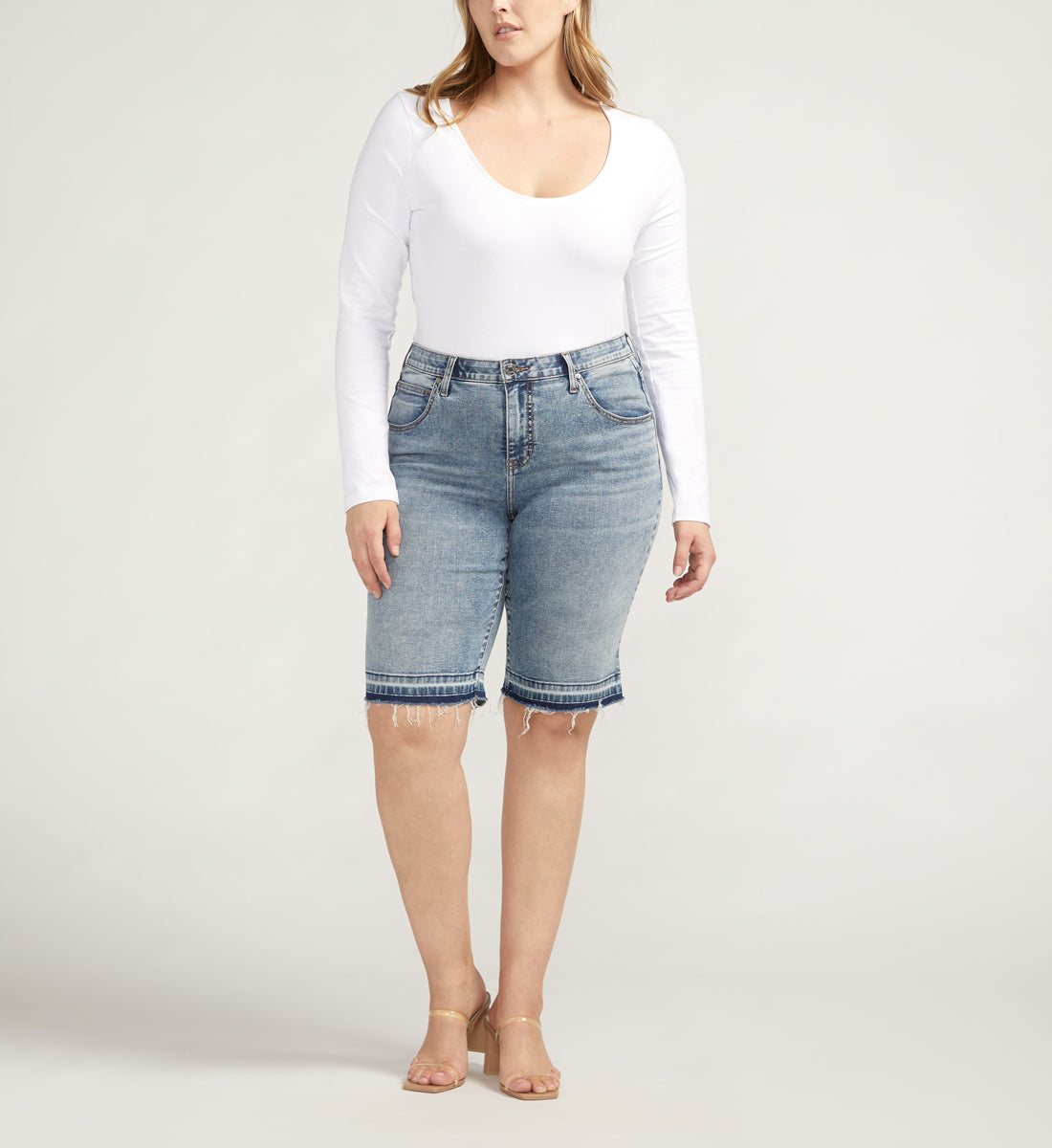 Cecilia Mid Rise Bermuda Shorts Plus Size