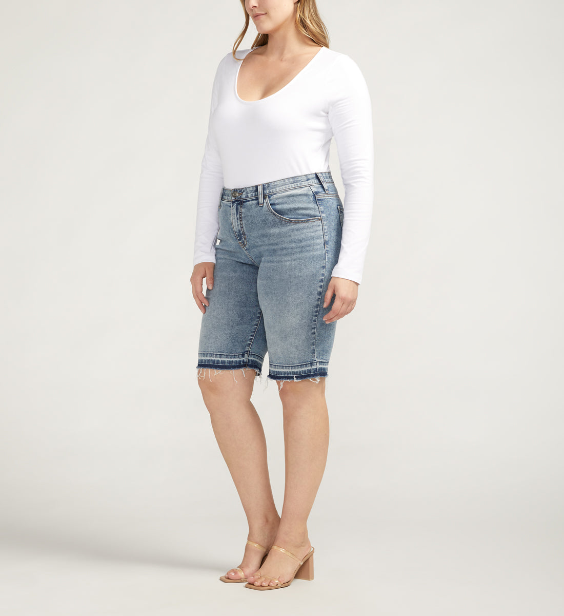 Cecilia Mid Rise Bermuda Shorts Plus Size