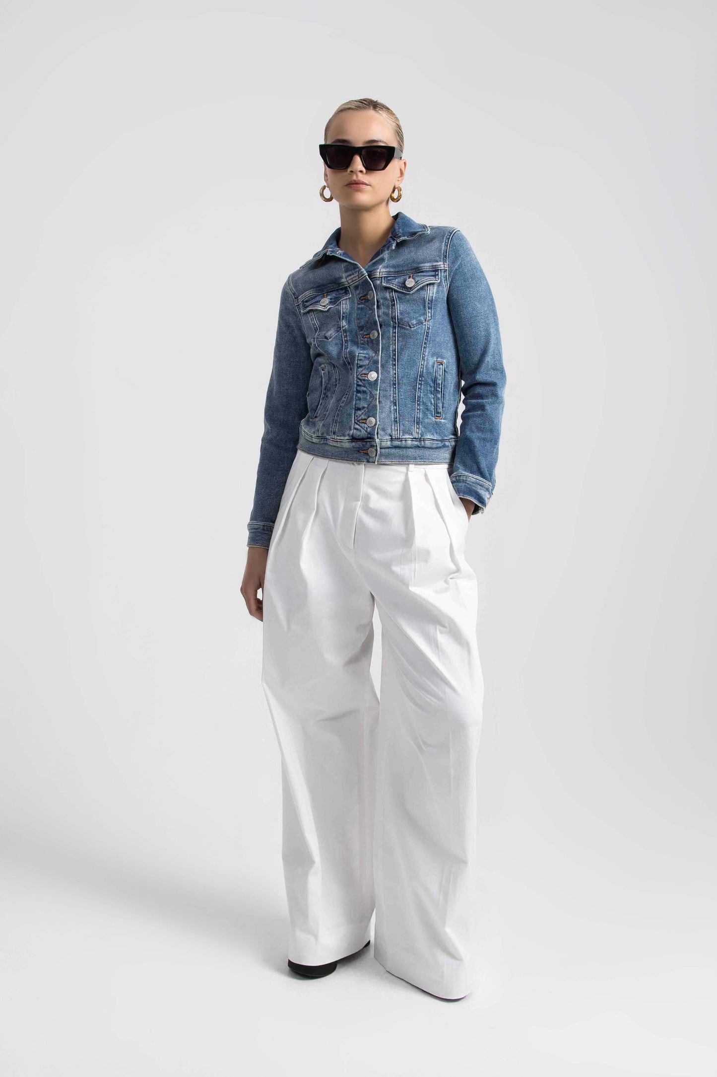 Kiara Classic Denim Jacket Miami Beach