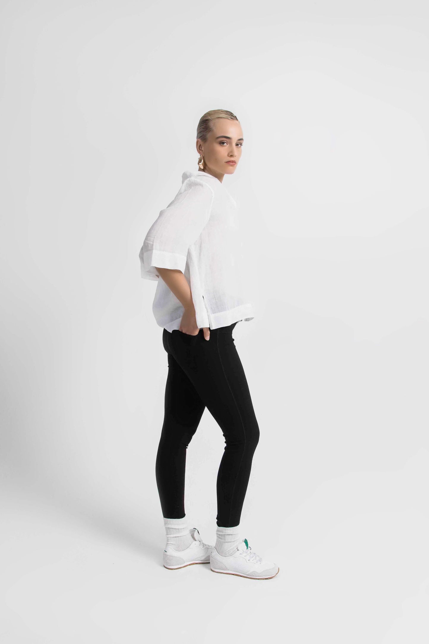 Ricki Mid Rise Legging Ponte Pants Navy