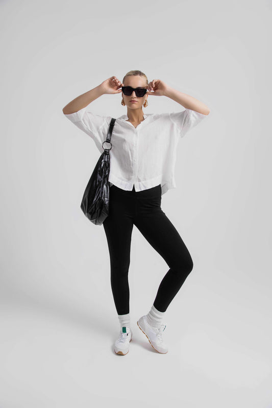 Ricki Mid Rise Legging Ponte Pants Navy