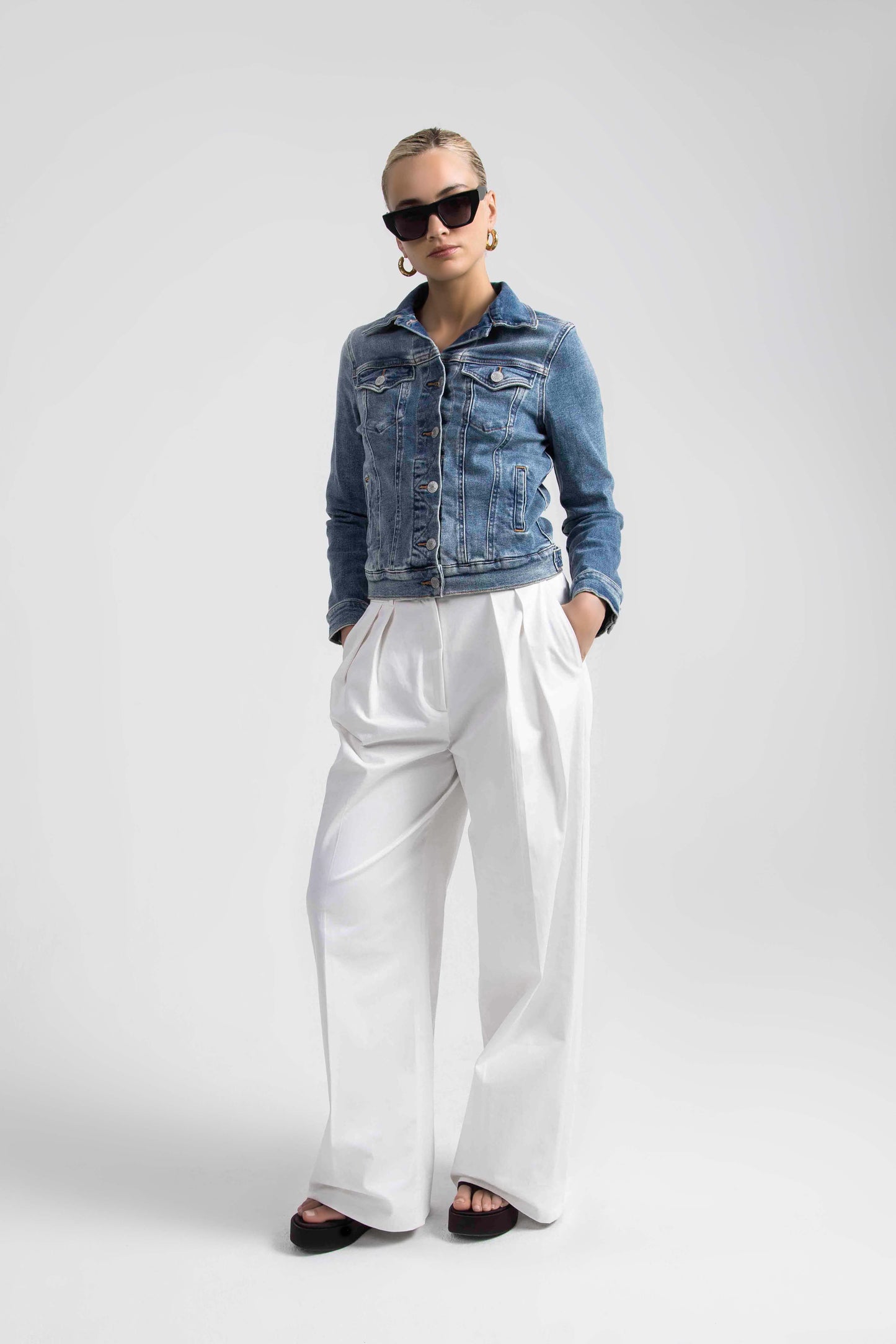 Kiara Classic Denim Jacket Miami Beach