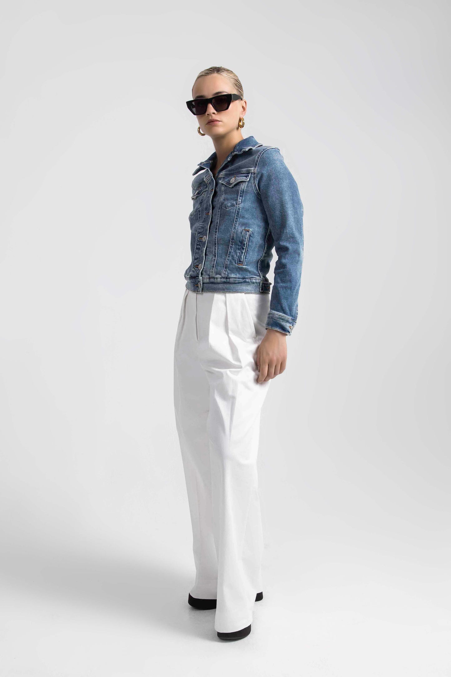 Kiara Classic Denim Jacket Miami Beach