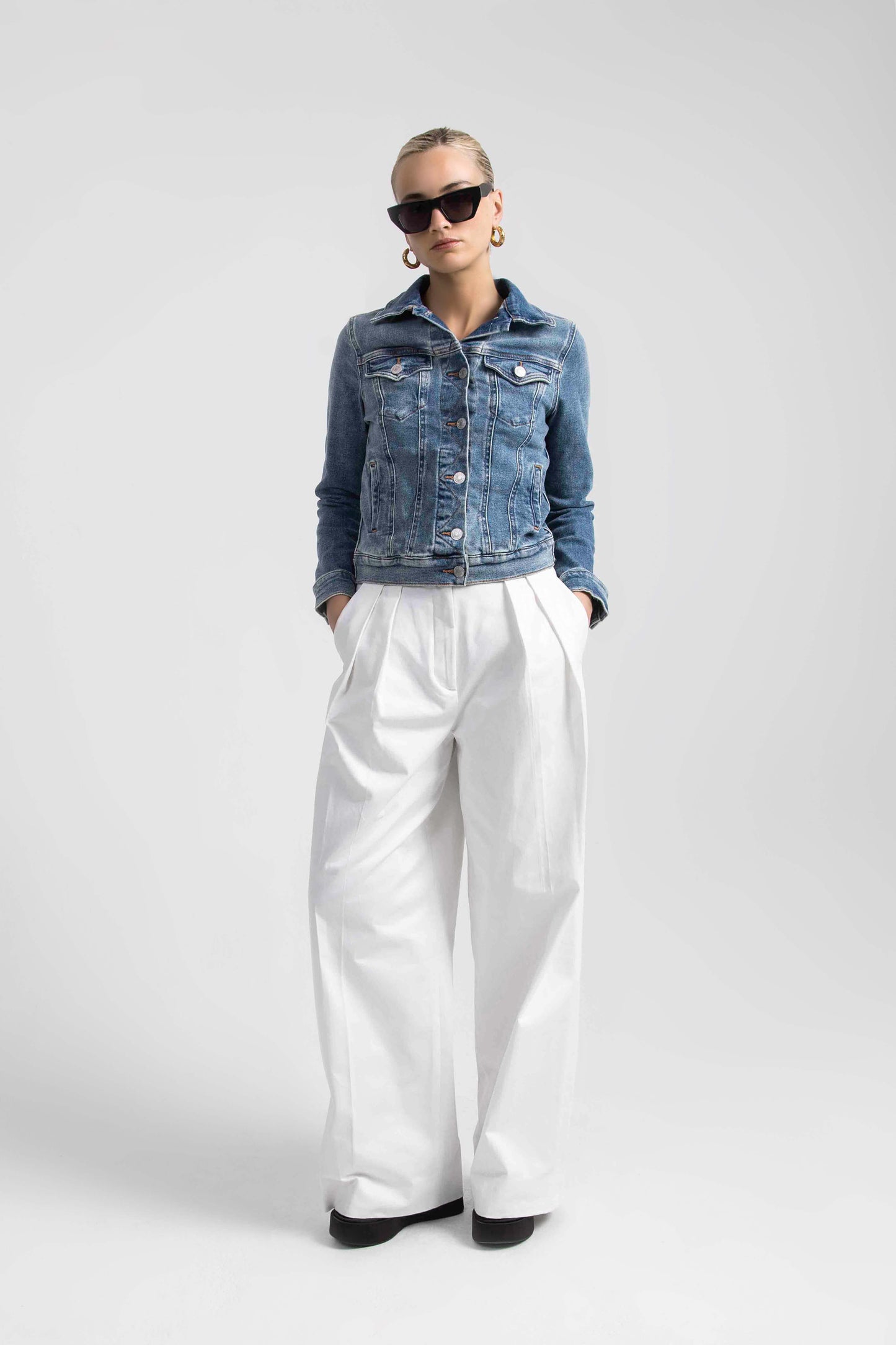 Kiara Classic Denim Jacket Miami Beach