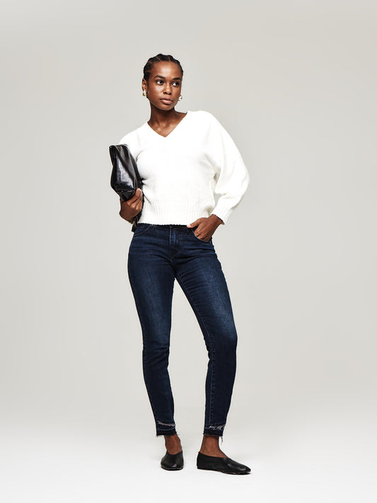 Cecilia Mid Rise Skinny Jeans Bastille Blue