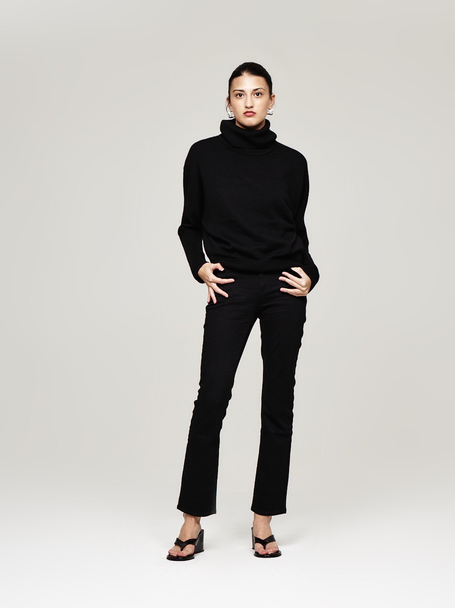 Ruby Mid Rise Straight Leg Jeans Black