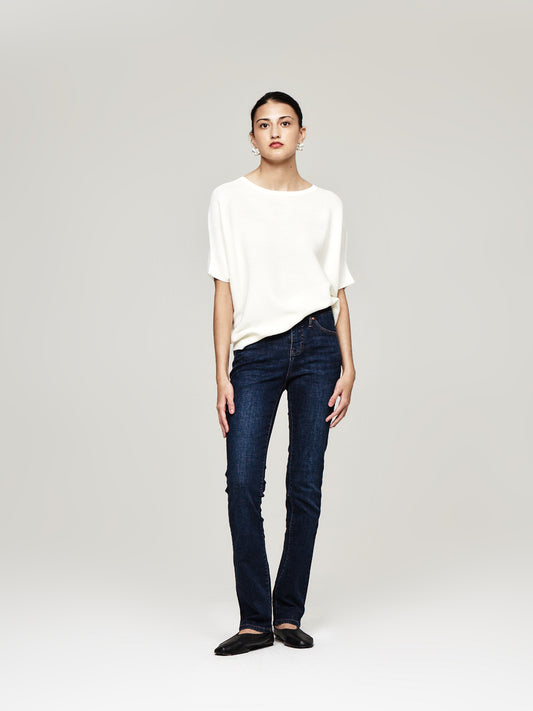 Ruby Mid Rise Straight Leg Jeans Night Breeze