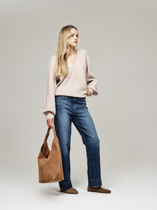 Sophia High Rise Wide Leg Jeans Eiffel Blue