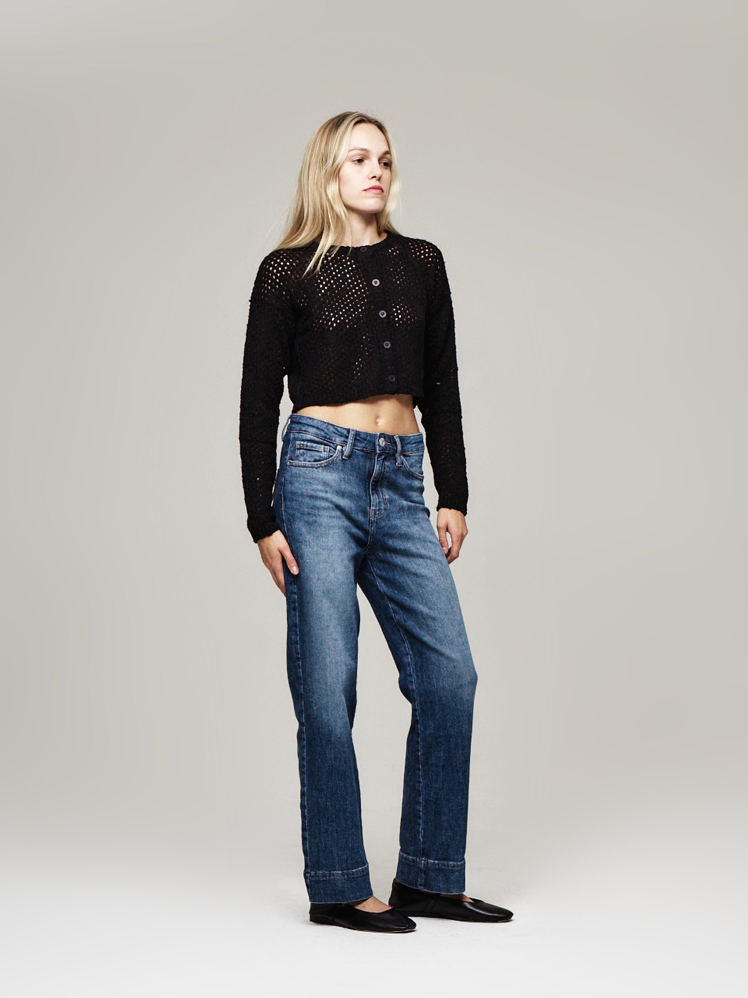 Sophia High Rise Wide Leg Jeans Eiffel Blue