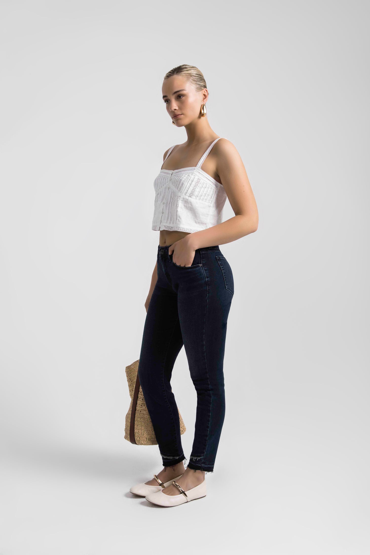 Trendy blue jeans
