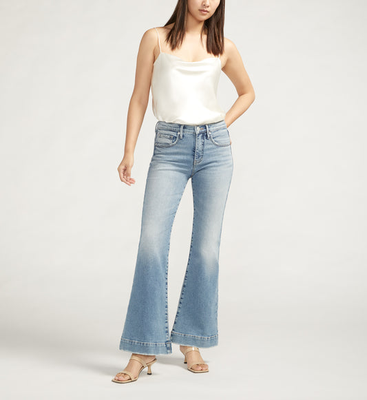 Kait Mid Rise Flare Leg Jeans