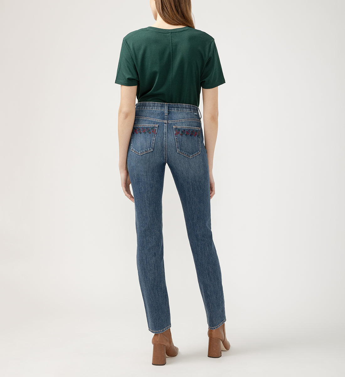 Ruby Mid Rise Straight Leg Jeans