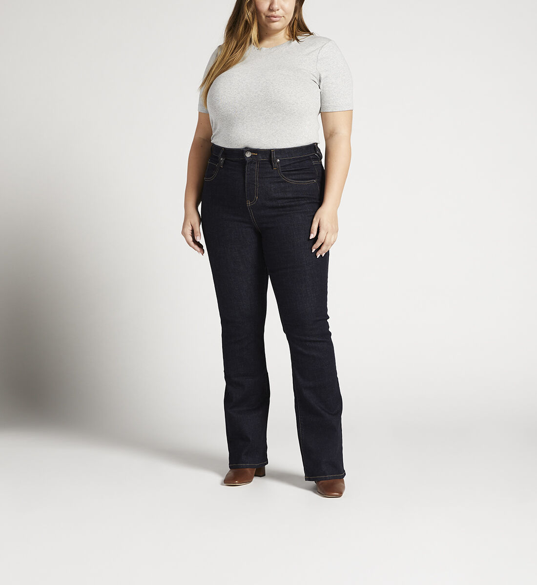 Phoebe High Rise Bootcut Jeans Plus Size Front